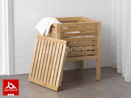 سبد لباس چوبی