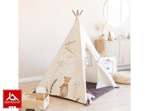 چادر سرخپوستی طرح بچه شیر