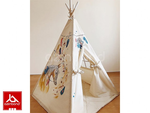 چادر سرخپوستی طرح اسب شاخ دار ۲