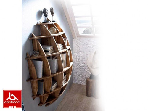 کتابخانه چوبی محدب
