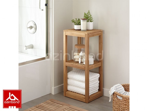 استند چوبی دو طبقه حمام