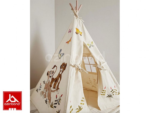 چادر سرخپوستی طرح دو بچه شیر