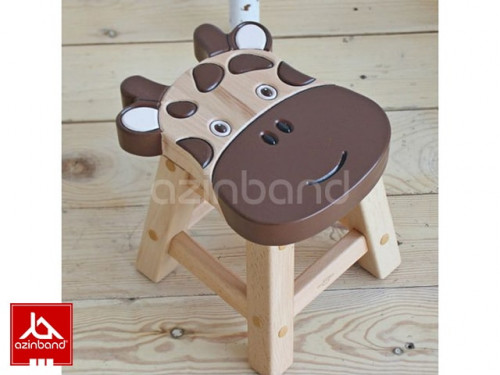 صندلی کودک چوبی طرح گاویی شماره یک