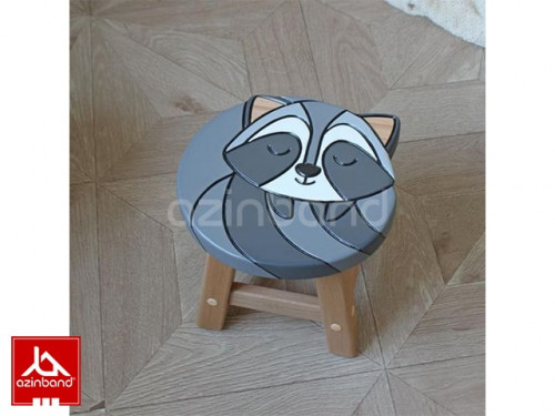 صندلی کودک چوبی طرح سمورآبی