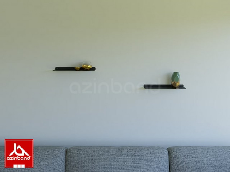 شلف فلزی دیواری مشکی کد 66 - شماره 3