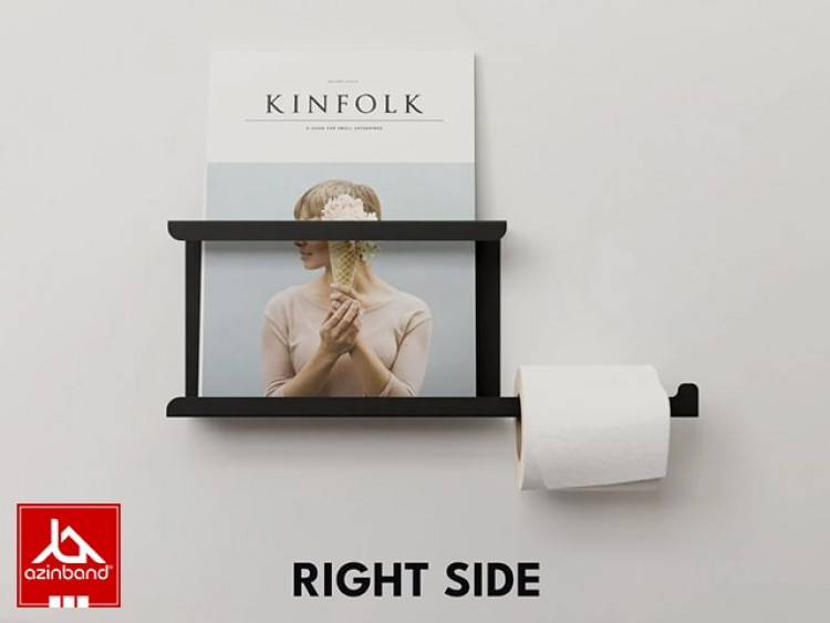 شلف دستمال توالت فلزی با قفسه مجله کد 51 - شماره 5