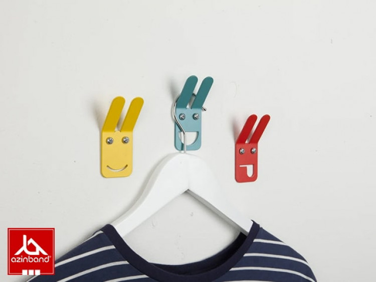 پک سه عددی قلاب دیواری فلزی کودک کد 32 - شماره 1