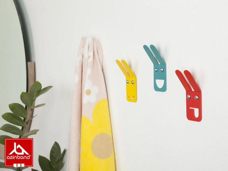 پک سه عددی قلاب دیواری فلزی کودک کد 32 - شماره 5