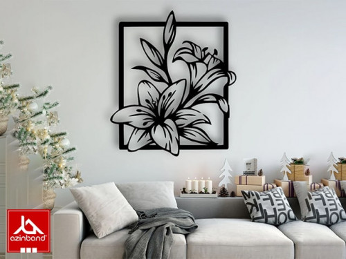 قاب دیواری فلزی طرح گل کد 16