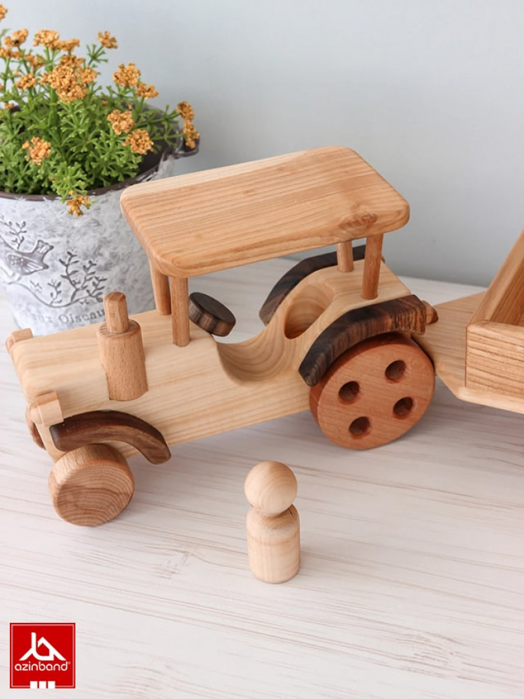 ماشین تراکتور چوبی کد 101 - شماره 4