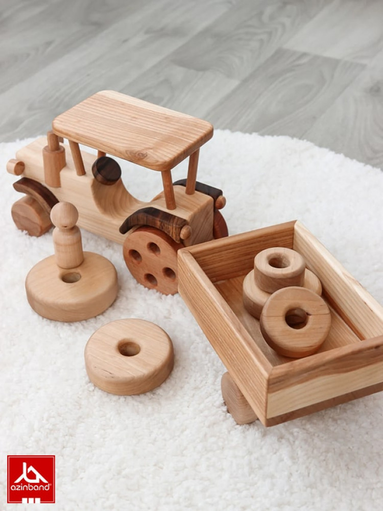 ماشین تراکتور چوبی کد 101 - شماره 1