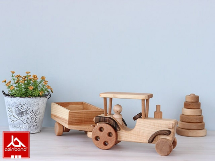 ماشین تراکتور چوبی کد 101 - شماره 2