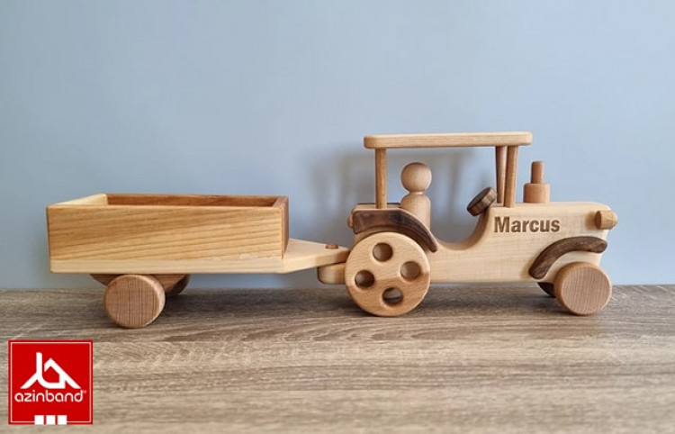 ماشین تراکتور چوبی کد 101 - شماره 8