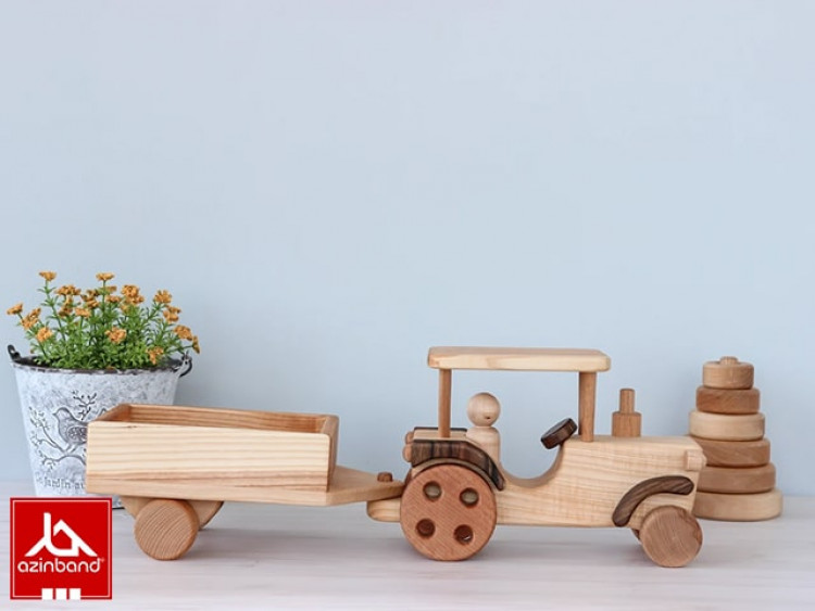 ماشین تراکتور چوبی کد 101 - شماره 0