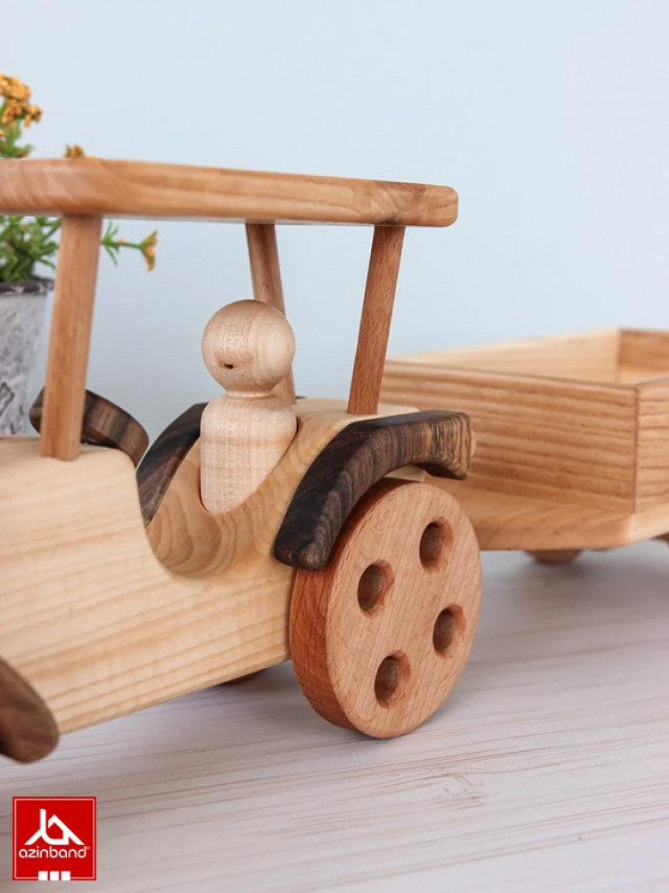 ماشین تراکتور چوبی کد 101 - شماره 7