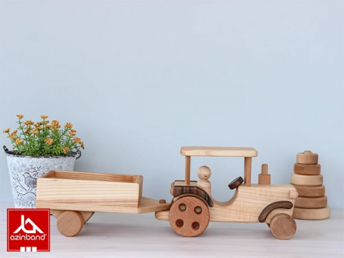 ماشین تراکتور چوبی کد 101