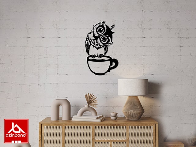 قاب دیواری فلزی طرح جغد کد 43