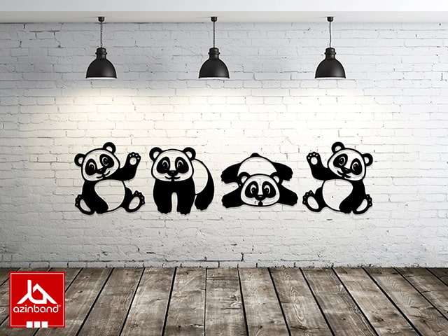 قاب دیواری فلزی پک 4 عددی پاندا کد 45