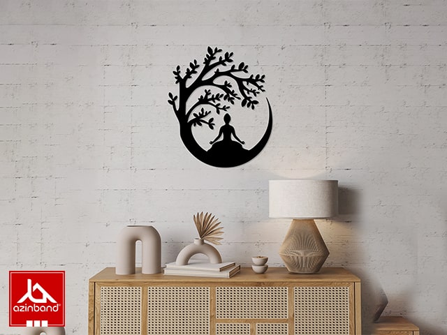 قاب فلزی دیواری طرح یوگا کد 46