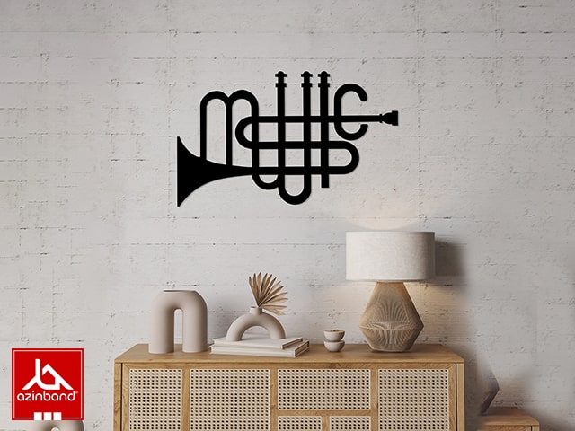 قاب دیواری فلزی طرح music کد 47