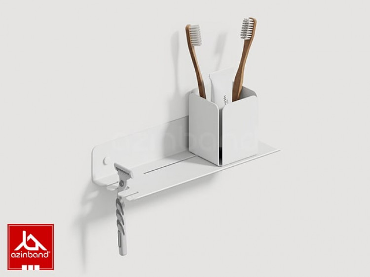 شلف دیواری سرویس بهداشتی کد 66 به همراه هولدر - شماره 0