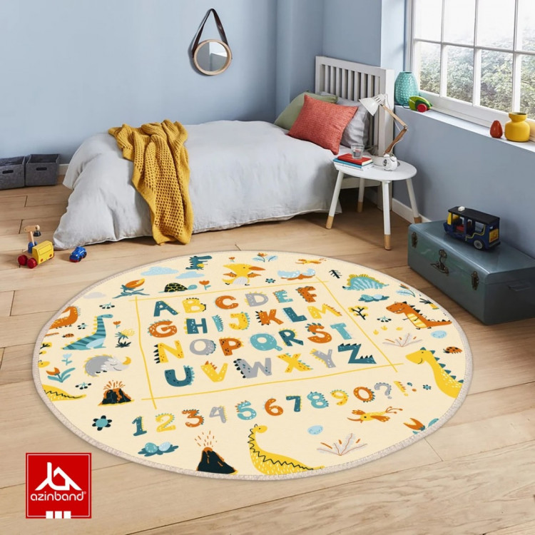 فرش اتاق کودک طرح الفبا دایناسور - شماره 1