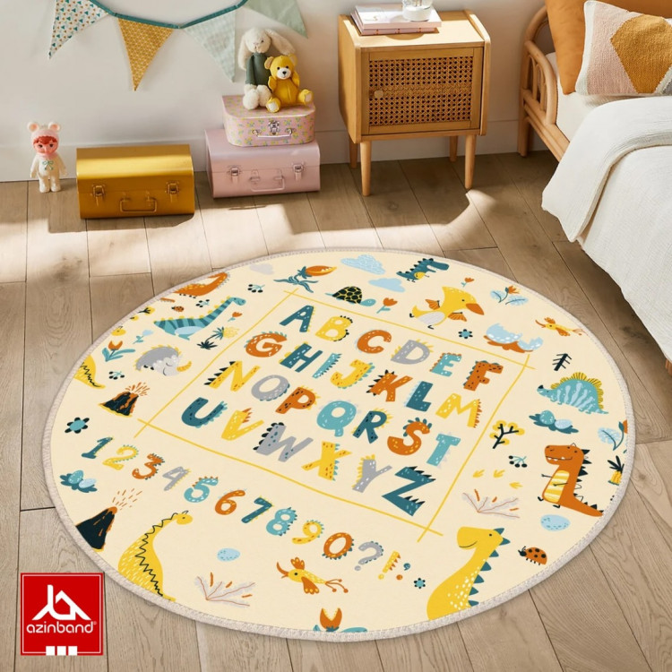 فرش اتاق کودک طرح الفبا دایناسور - شماره 0