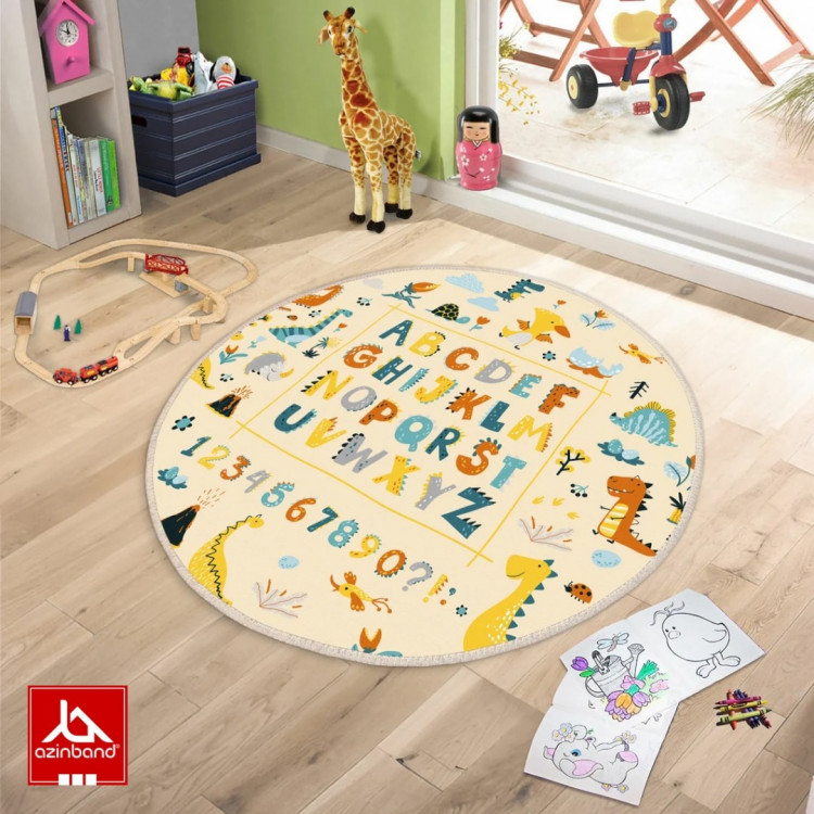 فرش اتاق کودک طرح الفبا دایناسور - شماره 7