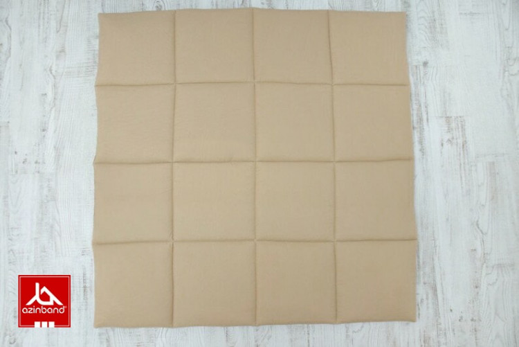 چادر بازی کودک طرح کلبه طرح ستاره با زمینه نسکافه ای - شماره 2