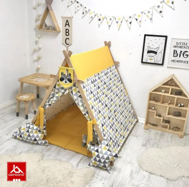 چادر بازی کودک طرح کلبه طرح مثلثی - شماره 2
