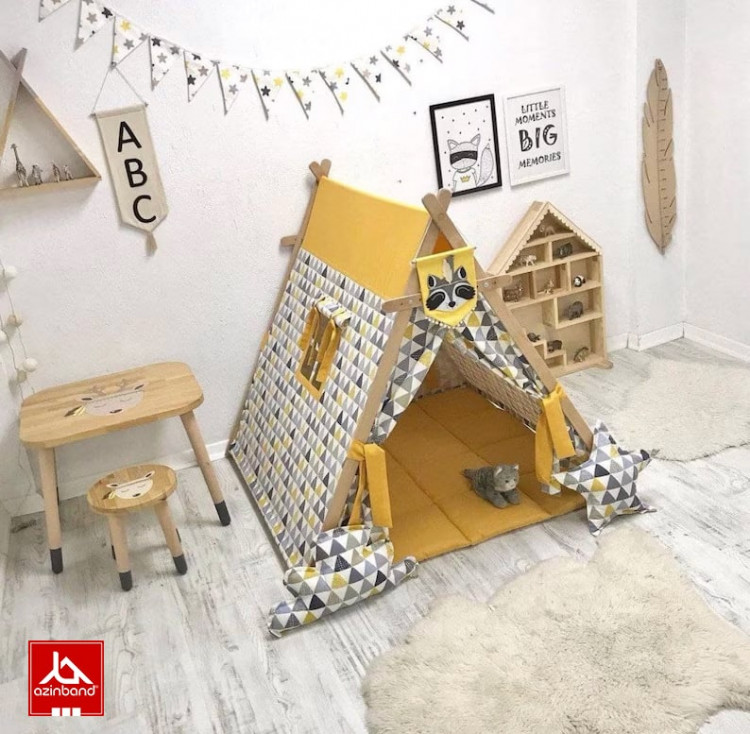چادر بازی کودک طرح کلبه طرح مثلثی - شماره 1
