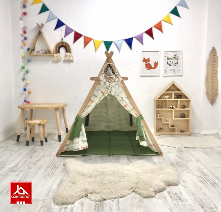 چادر بازی کودک طرح کلبه طرح انیمال - شماره 2