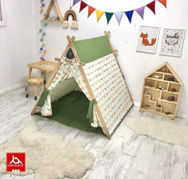 چادر بازی کودک طرح کلبه طرح انیمال - شماره 5