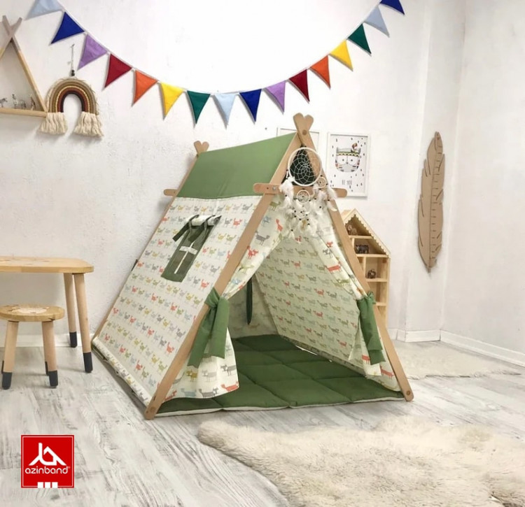 چادر بازی کودک طرح کلبه طرح انیمال - شماره 0