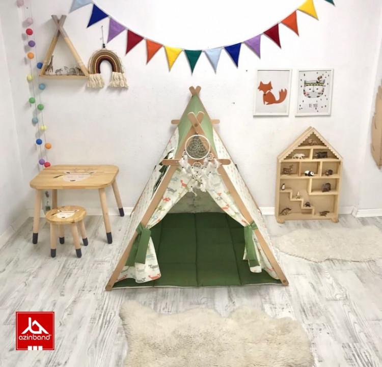 چادر بازی کودک طرح کلبه طرح انیمال - شماره 1