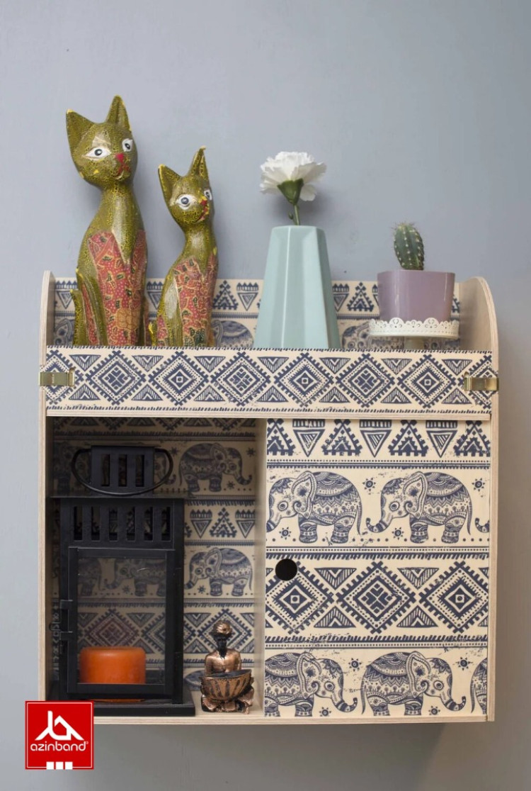 شلف دیواری چوبی چندمنظوره طرح فیل فانتزی (سری Fancy Elephant) - شماره 2