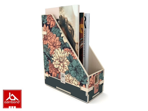 جامجله‌ای و ارگانایزر رومیزی چوبی طرح گل مدل Flower Organizer