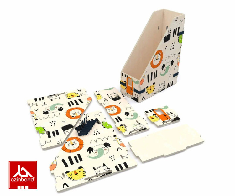 ارگانایزر اتاق کودک چوبی طرح سافاری - شماره 3