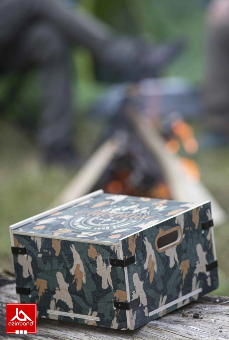 جعبه نظم‌دهنده چوبی درب‌دار مدل Shrup CampBox - شماره 0