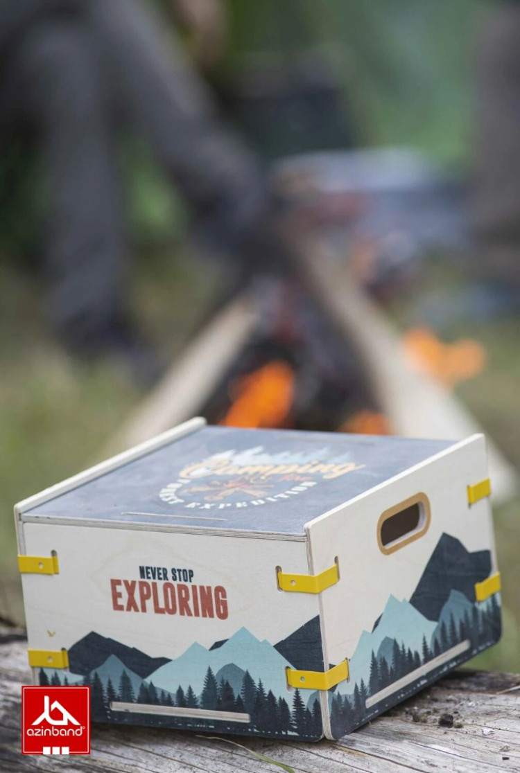 جعبه نظم‌دهنده چوبی درب‌دار مدل Moraine Camp Box - شماره 0