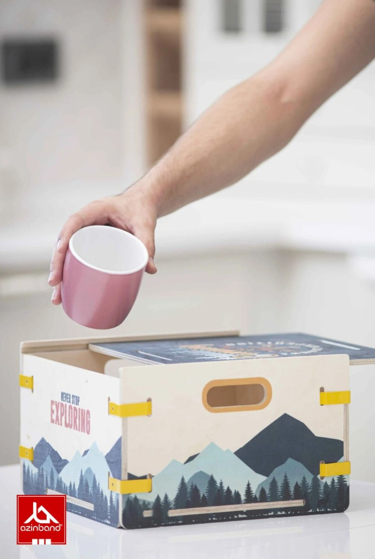 جعبه نظم‌دهنده چوبی درب‌دار مدل Moraine Camp Box - شماره 4