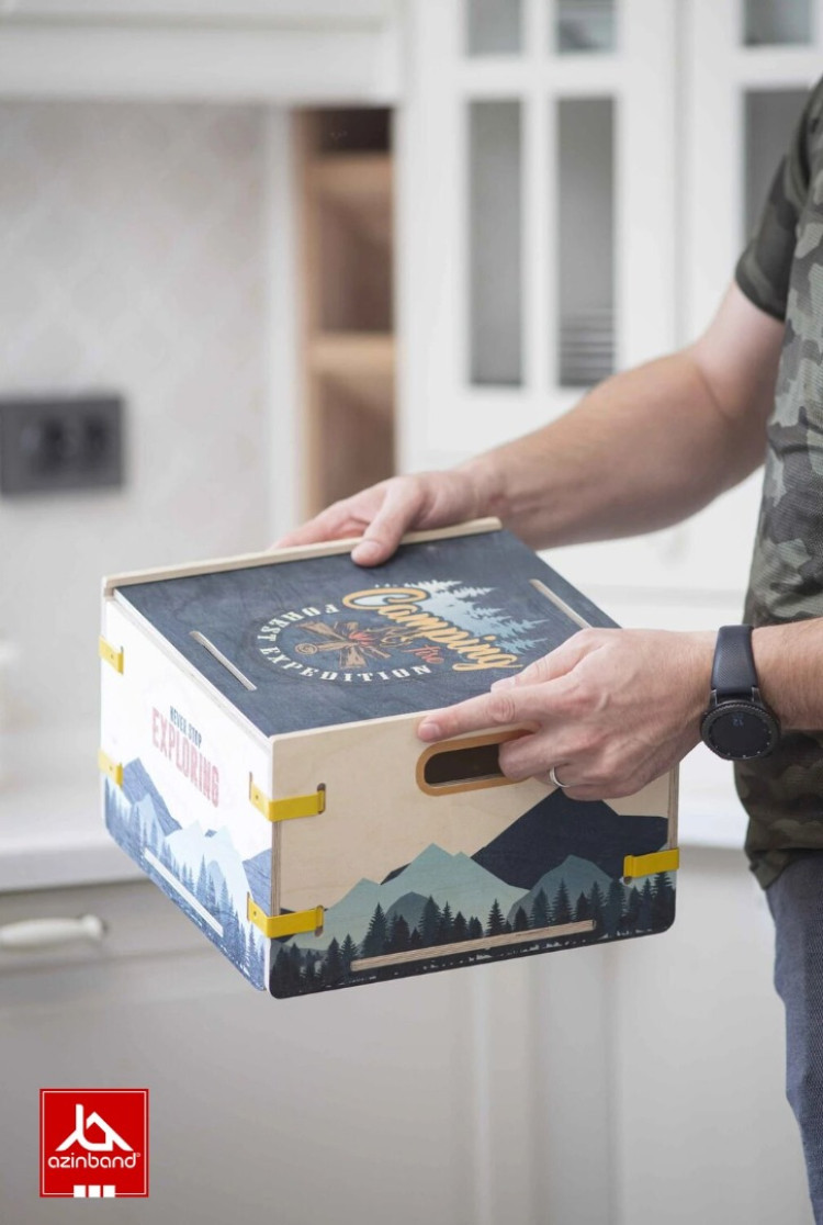 جعبه نظم‌دهنده چوبی درب‌دار مدل Moraine Camp Box - شماره 5