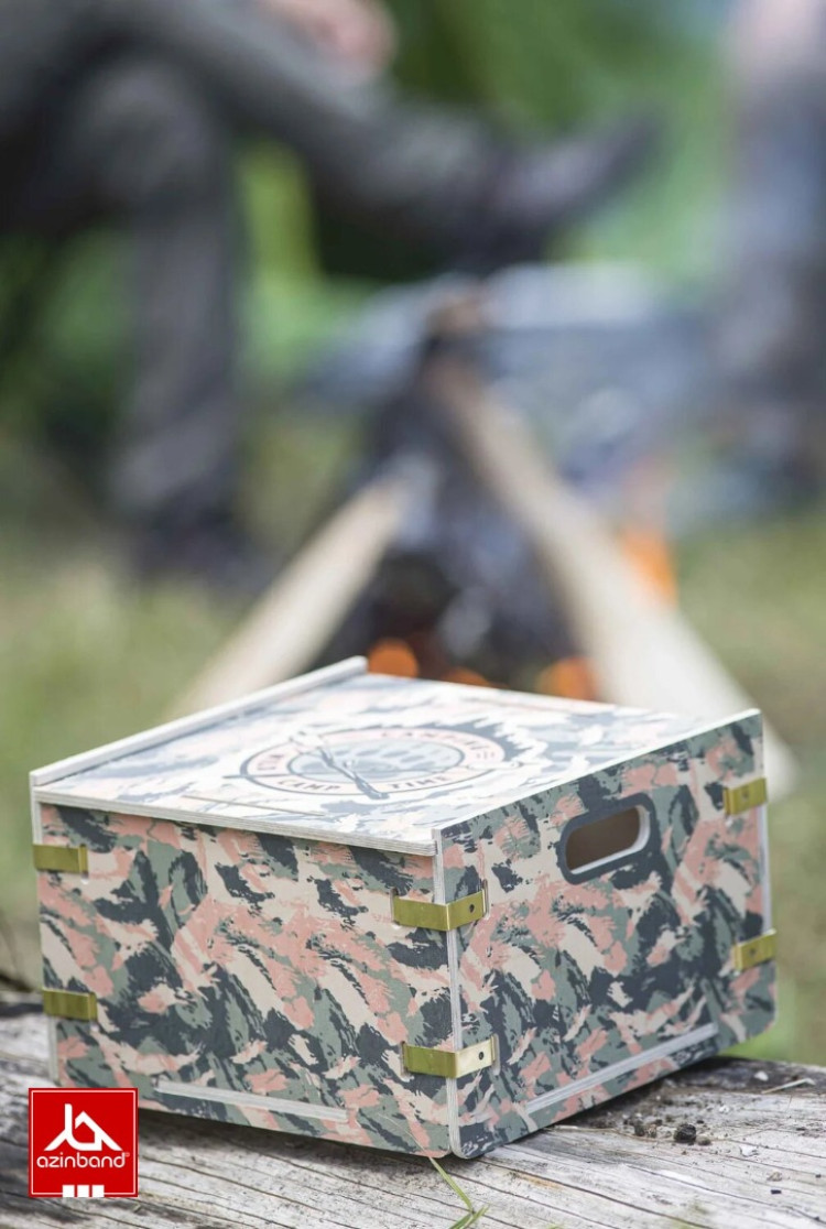 جعبه نظم‌دهنده چوبی درب‌دار مدل Camouflage CampBox - شماره 0