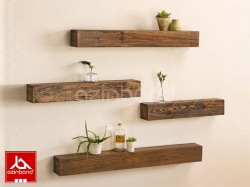 پک ۴ عددی شلف دیواری چوبی